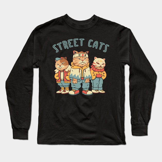 Street Cats Long Sleeve T-Shirt by Vincent Trinidad Art